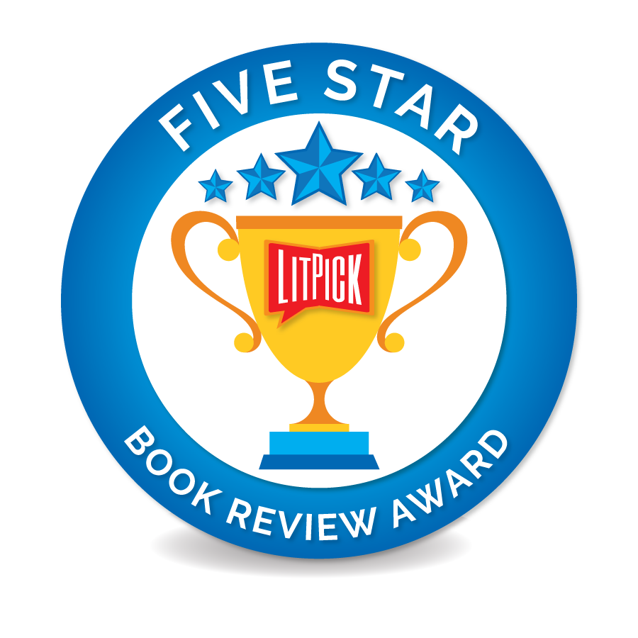 The LitPick Five Star Book Award in gold 